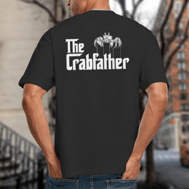 Crab Fishing Dad The Crabfather Big And Tall Men's T-Shirt Back Print