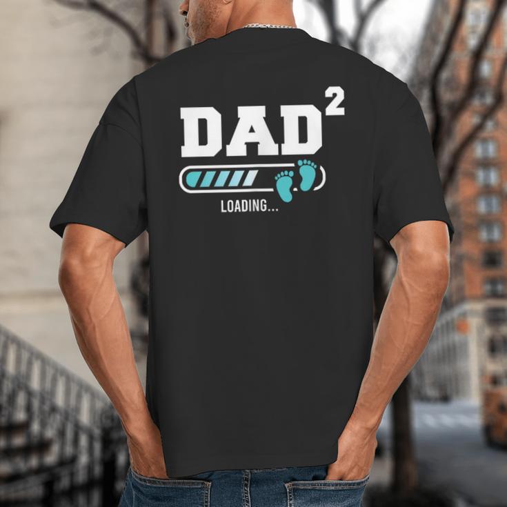 Dad 2 Second Time Dad Dad Of Two Big And Tall Men's T-Shirt Back Print Dad 2 Second Time Dad Dad Of Two Big And Tall Men's T-Shirt Back Print