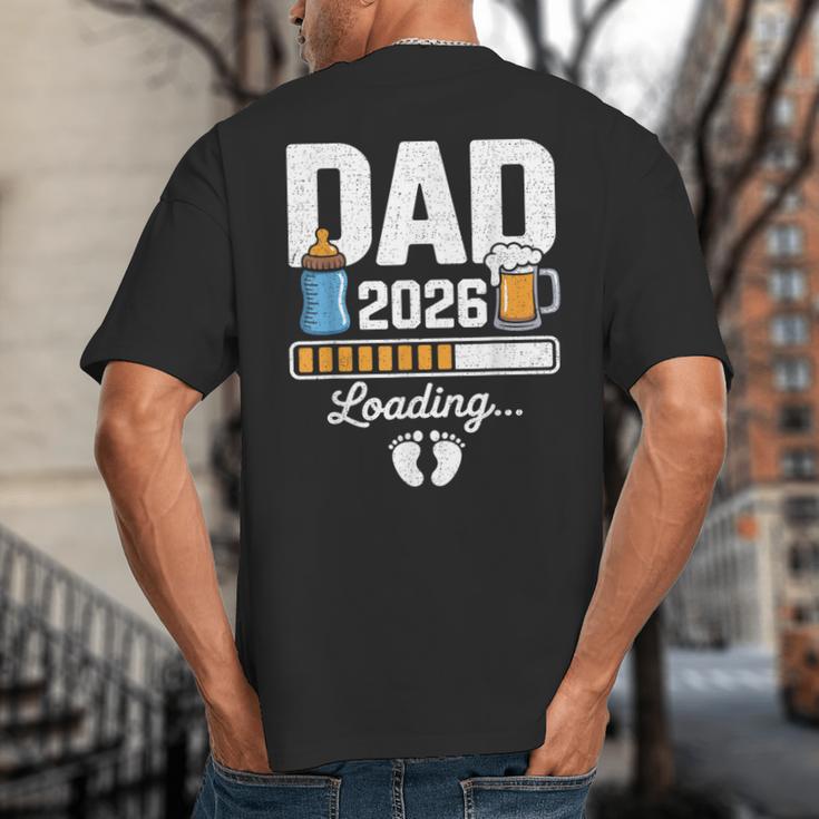 Dad 2026 Loading Expecting New Baby Announcement Men Big And Tall Men's T-Shirt Back Print