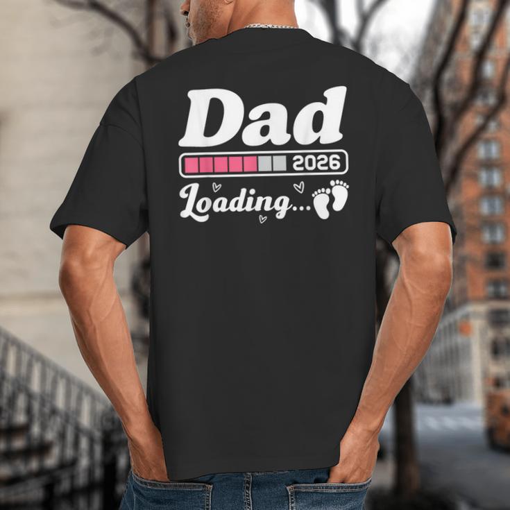 Dad To Be 2026 Loading Pink Pregnancy Reveal New Dad Daddy Big And Tall Men's T-Shirt Back Print