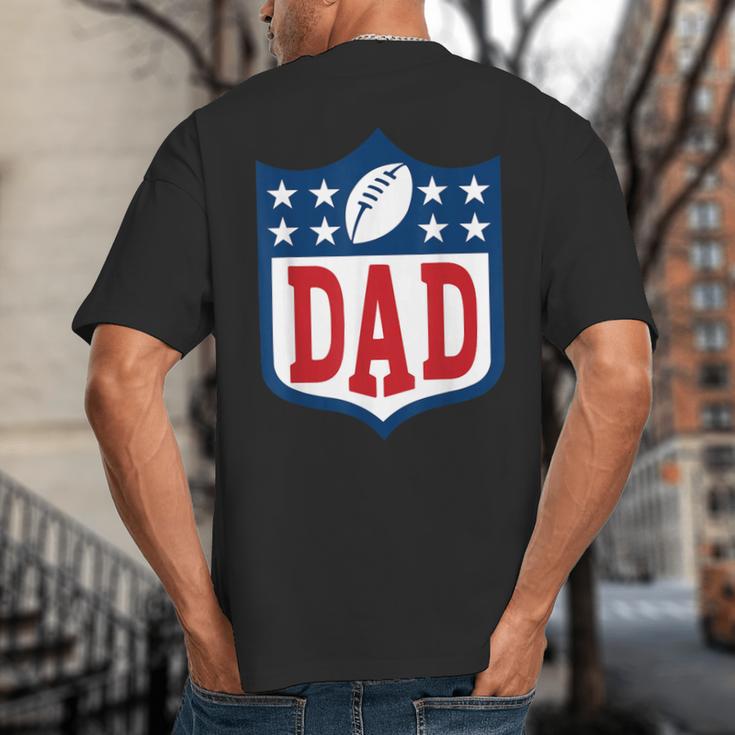 Dad American Football Happy Birthday Family Matching Retro Big And Tall Men's T-Shirt Back Print Dad American Football Happy Birthday Family Matching Retro Big And Tall Men's T-Shirt Back Print