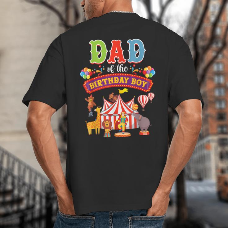 Dad Of The Birthday Boy Carnival Circus 1st Birthday Party Big And Tall Men's T-Shirt Back Print Dad Of The Birthday Boy Carnival Circus 1st Birthday Party Big And Tall Men's T-Shirt Back Print