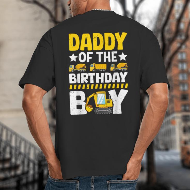 Dad Of The Birthday Boy Construction Theme Party Matching Big And Tall Men's T-Shirt Back Print