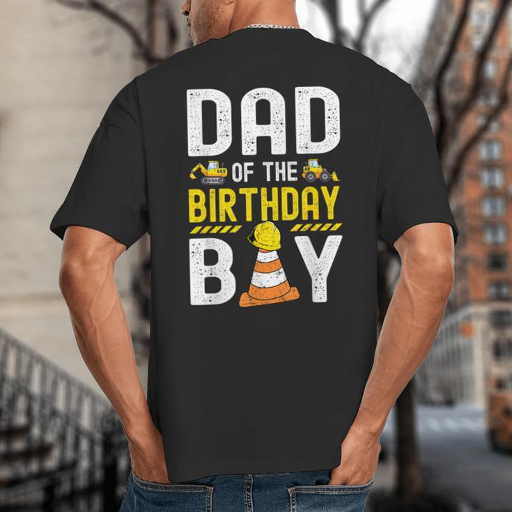 Dad Of The Birthday Boy Construction Worker Bday Big And Tall Men's T-Shirt Back Print