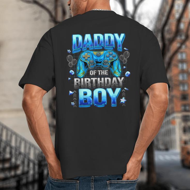 Dad Of The Birthday Boy Cool Gamer Video Game Birthday Big And Tall Men's T-Shirt Back Print