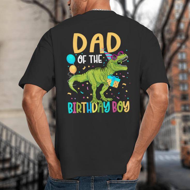 Dad Of The Birthday Boy Family Matching Dinosaur Squad Big And Tall Men's T-Shirt Back Print Dad Of The Birthday Boy Family Matching Dinosaur Squad Big And Tall Men's T-Shirt Back Print