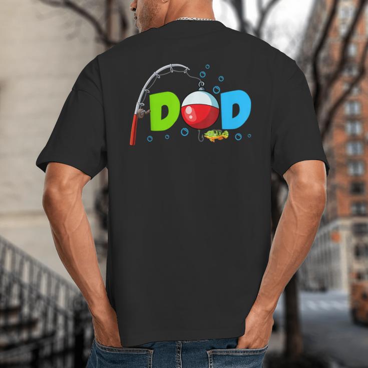 Dad Of The Birthday Boy Birthday Fishing Family Big And Tall Men's T-Shirt Back Print