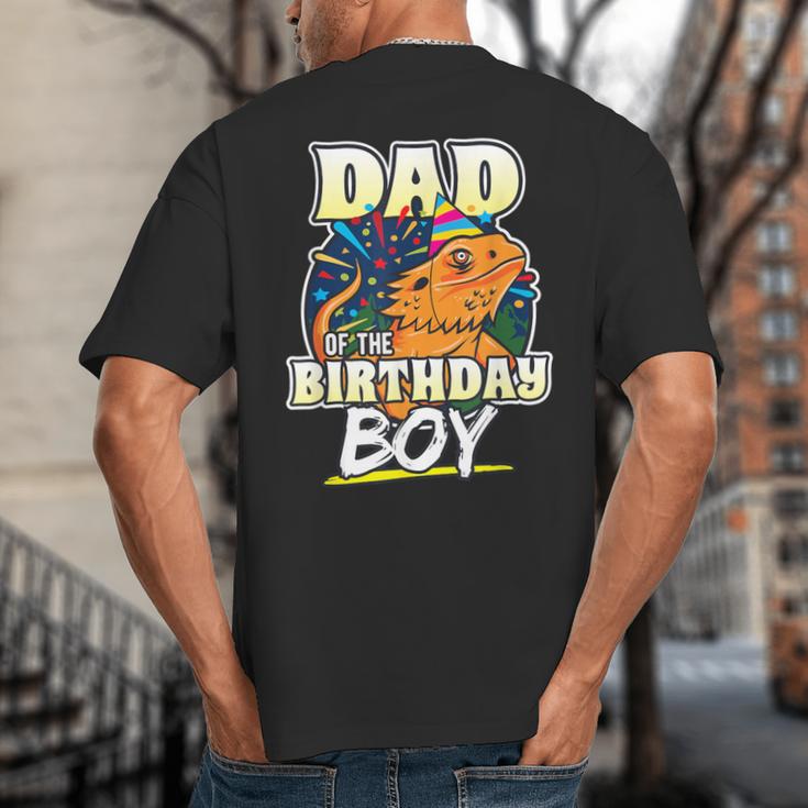 Dad Of Birthday Boy Kids Reptile Birthday Party Big And Tall Men's T-Shirt Back Print