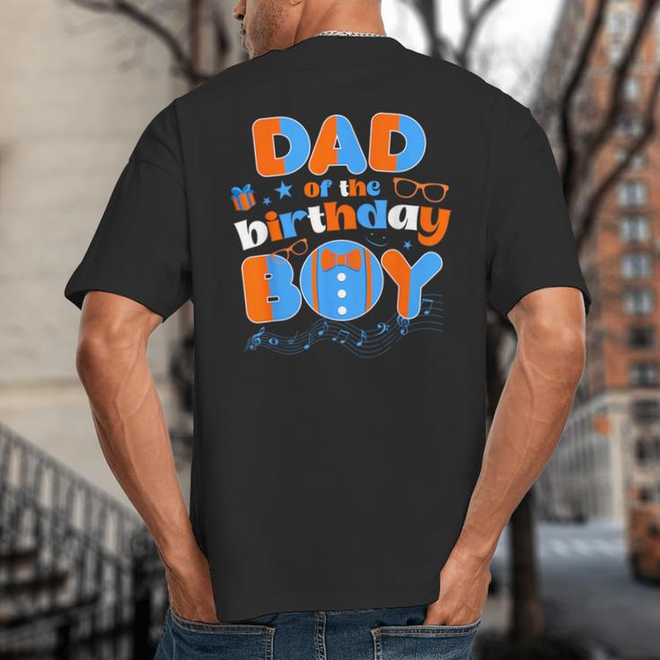 Dad Of The Birthday Boy Matching Family Blippy Big And Tall Men's T-Shirt Back Print