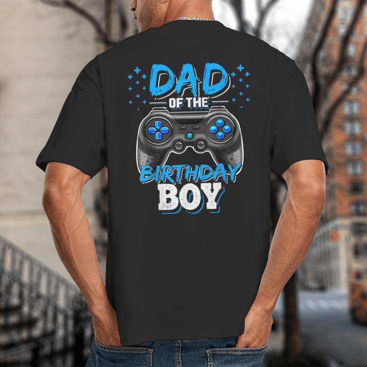 Dad Of The Birthday Boy Matching Video Gamer Birthday Party Big And Tall Men's T-Shirt Back Print