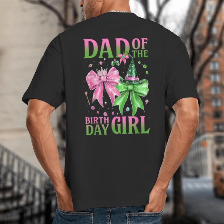 Dad Of The Birthday Girl Coquette Matching Family Party Big And Tall Men's T-Shirt Back Print