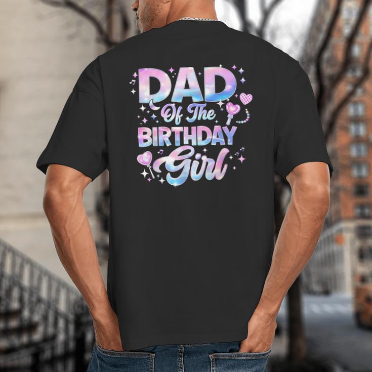 Dad Of The Birthday Girl Kpop Family Matching Party Big And Tall Men's T-Shirt Back Print
