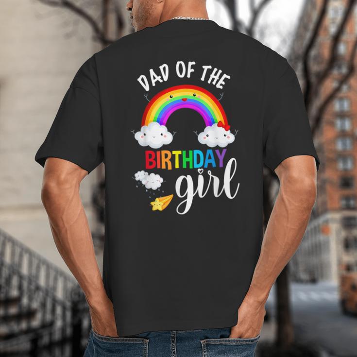 Dad Of The Birthday Girl Rainbow B-Day Matching Family Big And Tall Men's T-Shirt Back Print Dad Of The Birthday Girl Rainbow B-Day Matching Family Big And Tall Men's T-Shirt Back Print