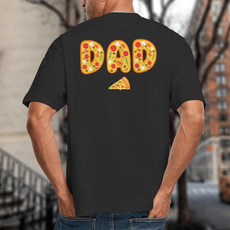 Dad Daddy Matching Birthday Squad Crew Pizza Family Big And Tall Men's T-Shirt Back Print