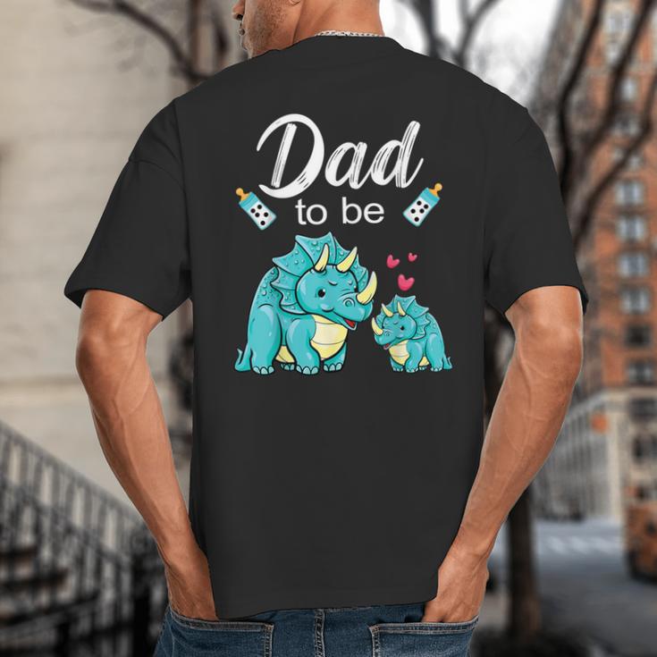 Dad To Be Dinosaur Baby Shower For Boy Big And Tall Men's T-Shirt Back Print Dad To Be Dinosaur Baby Shower For Boy Big And Tall Men's T-Shirt Back Print