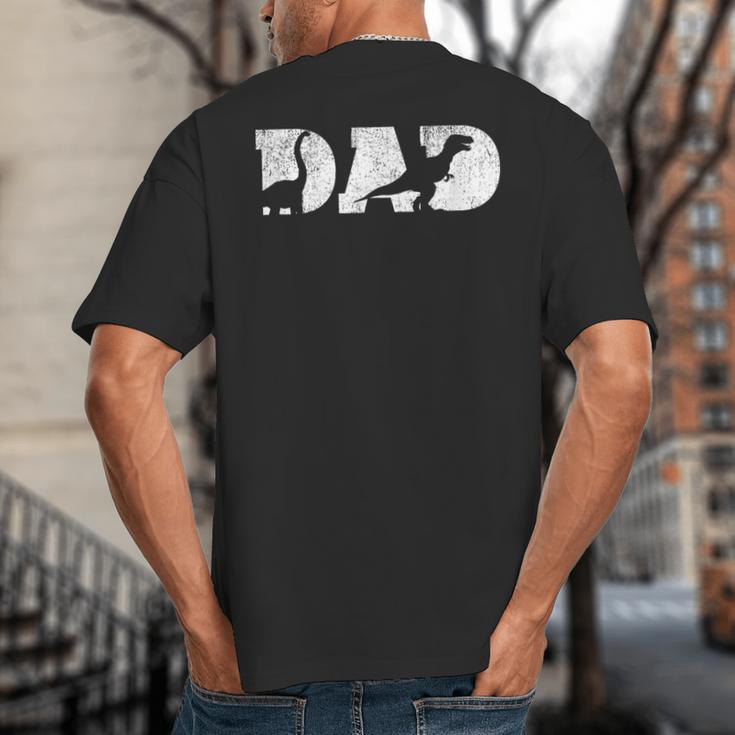 Dad Dinosaur Saurus Boys Girls Fathers Day Idea Big And Tall Men's T-Shirt Back Print