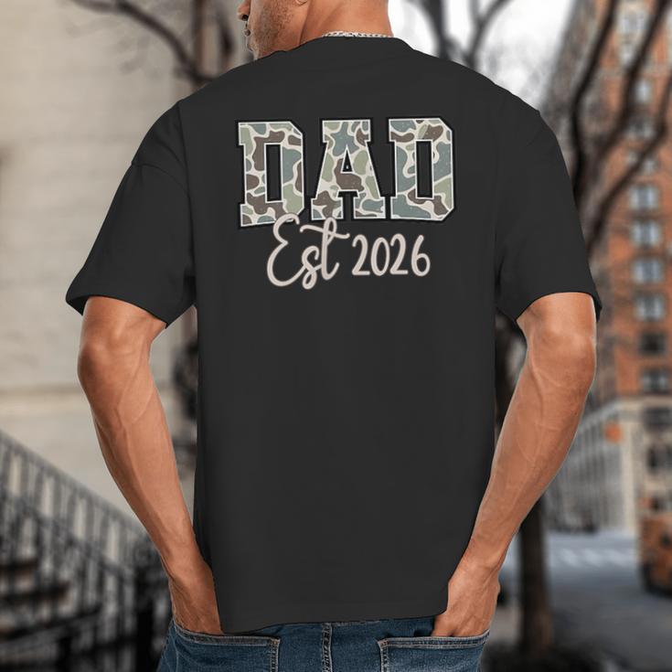 Dad Est 2026 Camo Old School Men Father's Day Dada Big And Tall Men's T-Shirt Back Print