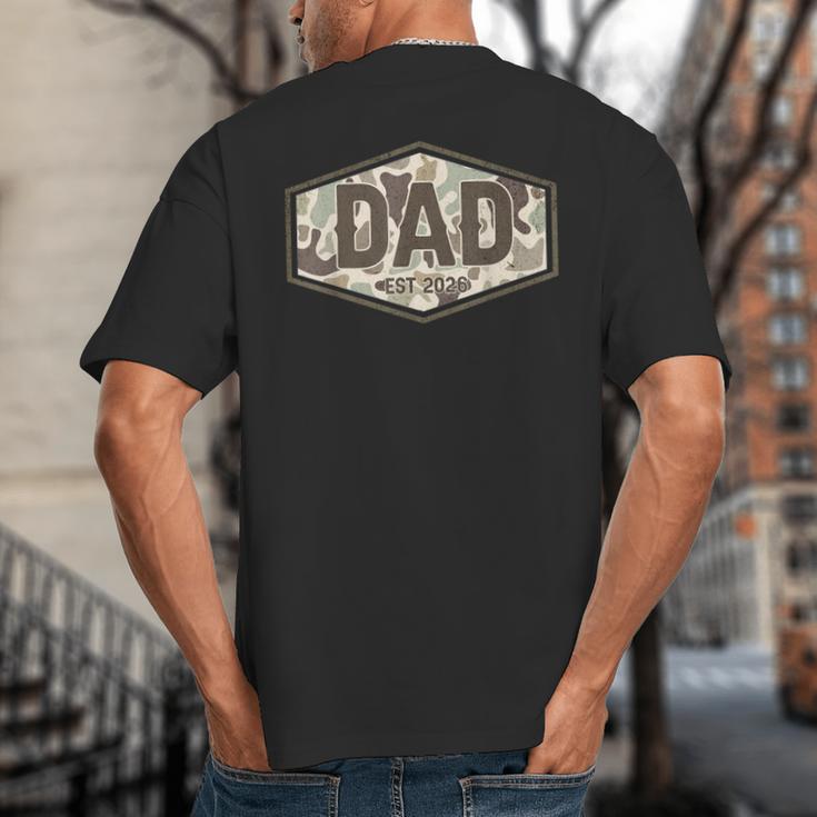 Dad Est 2026 Logo Father 2026 Loading New Dad 2026 Big And Tall Men's T-Shirt Back Print Dad Est 2026 Logo Father 2026 Loading New Dad 2026 Big And Tall Men's T-Shirt Back Print