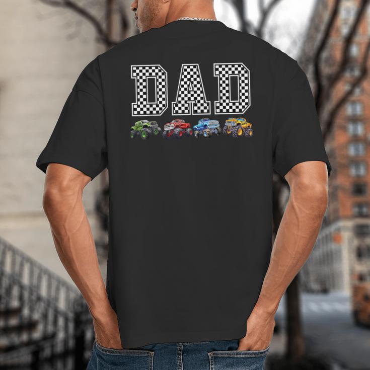 Dad Family Crew Monster Truck Lover Birthday Matching Big And Tall Men's T-Shirt Back Print Dad Family Crew Monster Truck Lover Birthday Matching Big And Tall Men's T-Shirt Back Print
