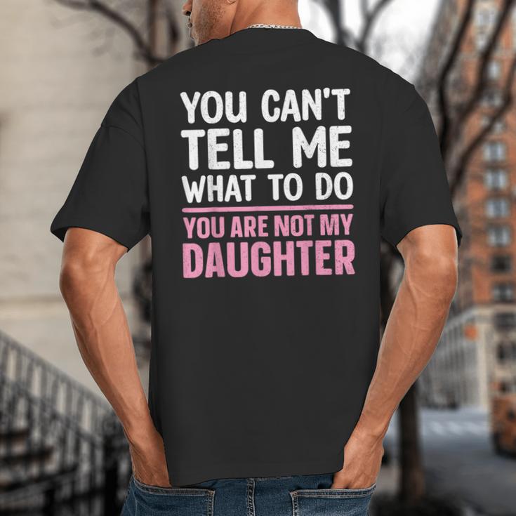 Dad For Father Daddy Papa Men From Daughter Dad Big And Tall Men's T-Shirt Back Print