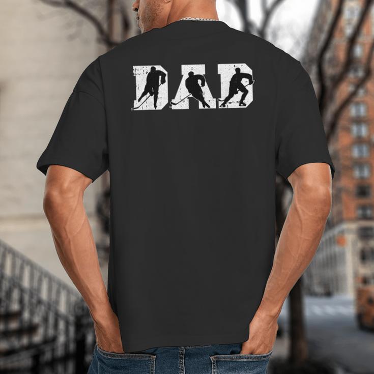 Dad Hockey Fathers Day Cool Sport Player Papa Dada Pops Big And Tall Men's T-Shirt Back Print Dad Hockey Fathers Day Cool Sport Player Papa Dada Pops Big And Tall Men's T-Shirt Back Print