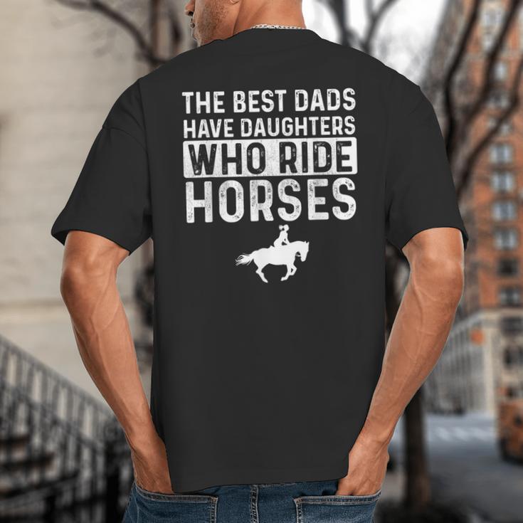 Dad Of Horse Lover Equestrian Horseback Rider Big And Tall Men's T-Shirt Back Print