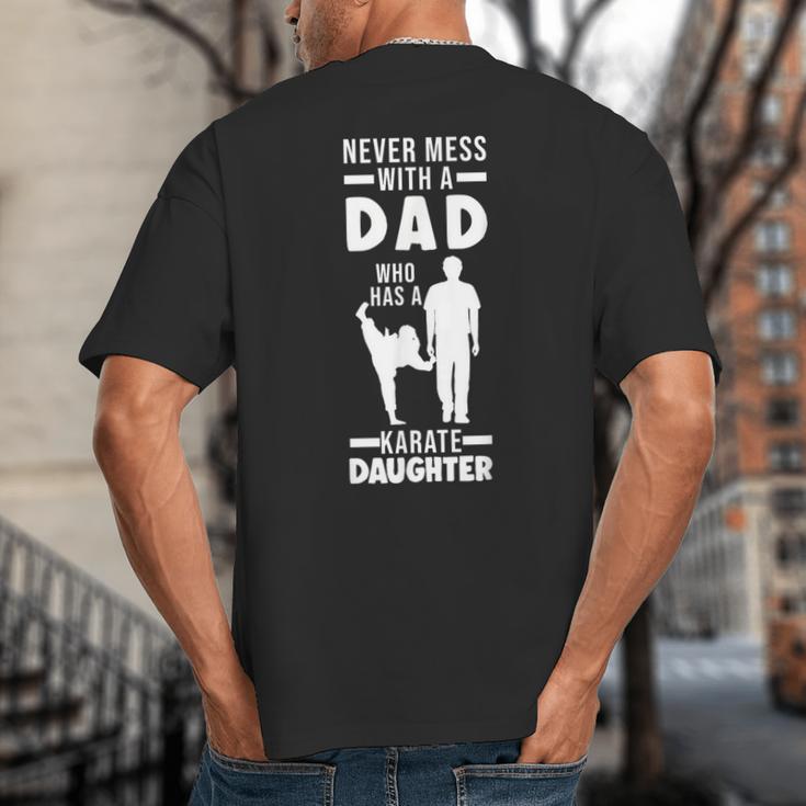 Dad Who Has a Karate Daughter Dad & Daughter Big And Tall Men's T-Shirt Back Print Dad Who Has a Karate Daughter Dad & Daughter Big And Tall Men's T-Shirt Back Print