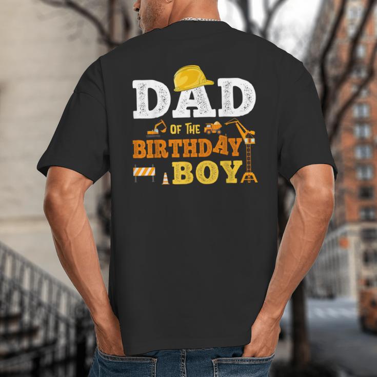Dad Mom Of The Birthday Boy Kid Construction Matching Family Big And Tall Men's T-Shirt Back Print Dad Mom Of The Birthday Boy Kid Construction Matching Family Big And Tall Men's T-Shirt Back Print