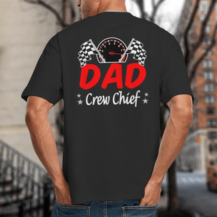 Dad Pit Crew Chief Racing Birthday Childs Party Fun Big And Tall Men's T-Shirt Back Print Dad Pit Crew Chief Racing Birthday Childs Party Fun Big And Tall Men's T-Shirt Back Print