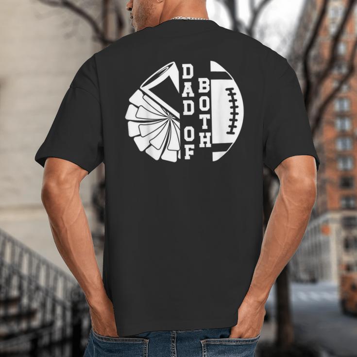 Dad Of Both Proud Football And Cheer Dad Big And Tall Men's T-Shirt Back Print
