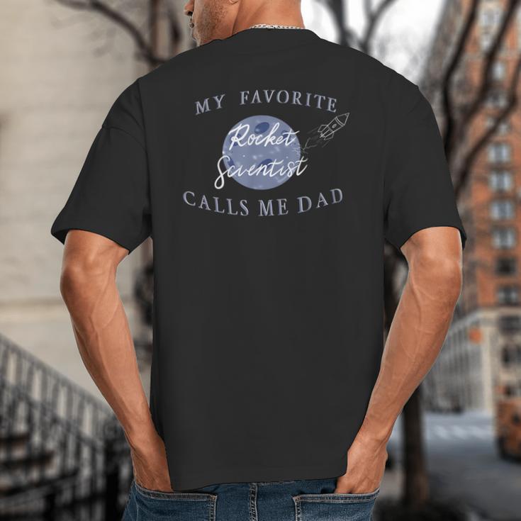 Dad Rocket Scientist Big And Tall Men's T-Shirt Back Print