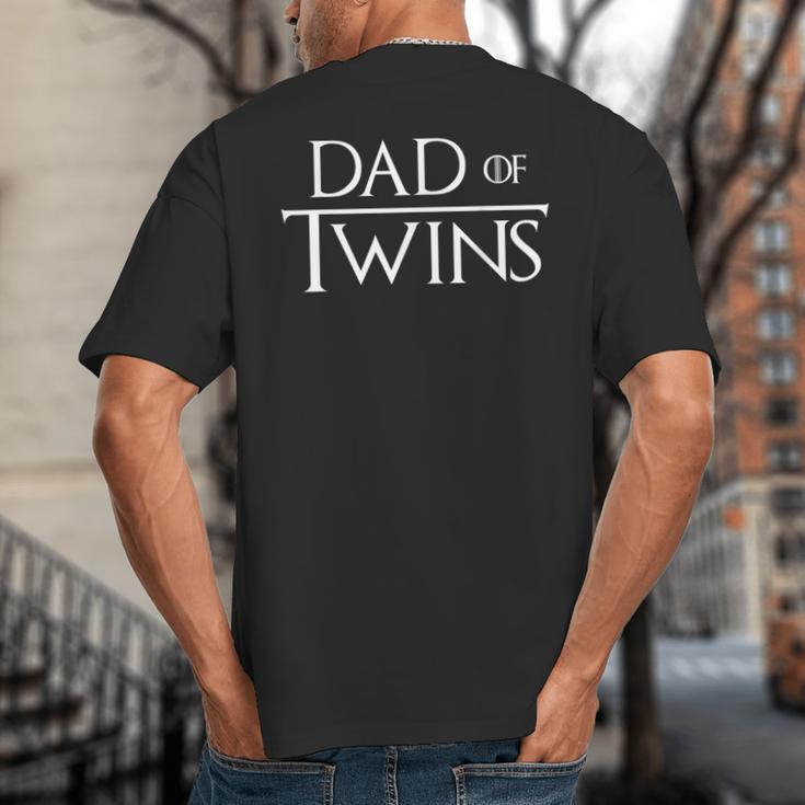 Dad Of Twins Quote Twin Daddy Fathers Day Big And Tall Men's T-Shirt Back Print Dad Of Twins Quote Twin Daddy Fathers Day Big And Tall Men's T-Shirt Back Print