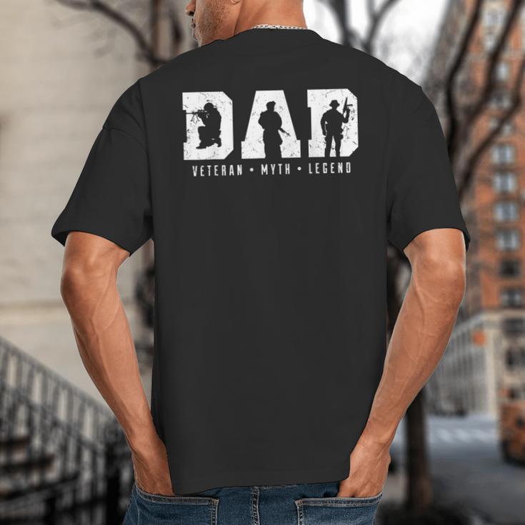 Dad Veteran Myth Legend Dad Military Father Big And Tall Men's T-Shirt Back Print Dad Veteran Myth Legend Dad Military Father Big And Tall Men's T-Shirt Back Print