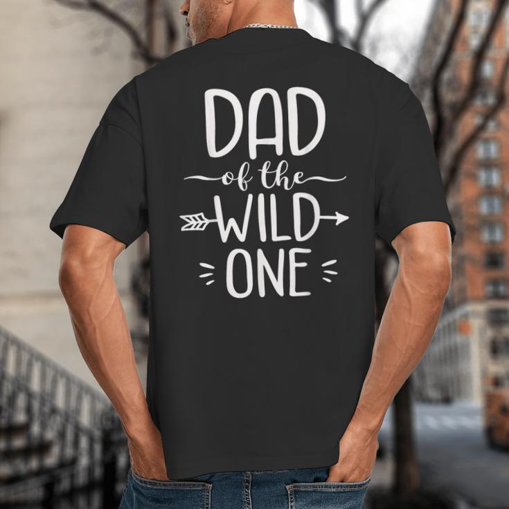 Dad Of The Wild One Shirt 1st Birthday Safari Big And Tall Men's T-Shirt Back Print