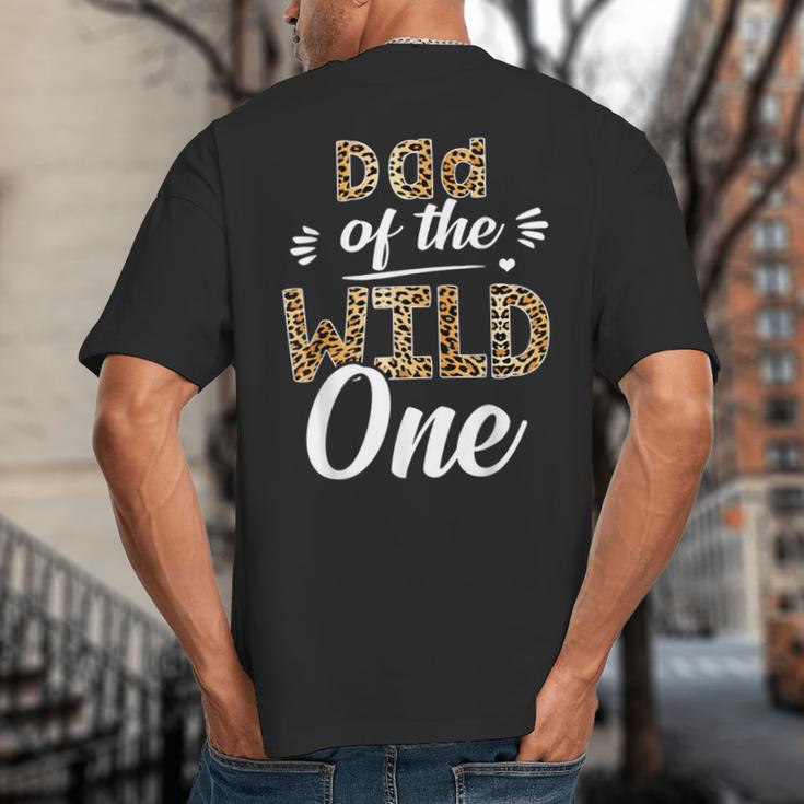 Dad Of The Wild One Zoo Themed 1st Birthday Party Big And Tall Men's T-Shirt Back Print Dad Of The Wild One Zoo Themed 1st Birthday Party Big And Tall Men's T-Shirt Back Print