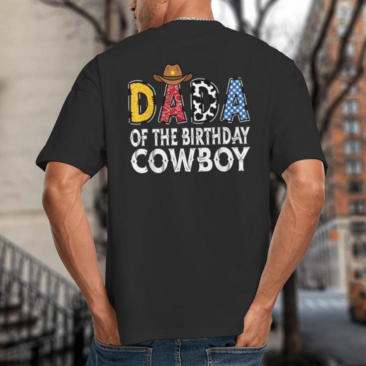 Dada 1st Birthday Cowboy Western Dada Birthday Boy Big And Tall Men's T-Shirt Back Print