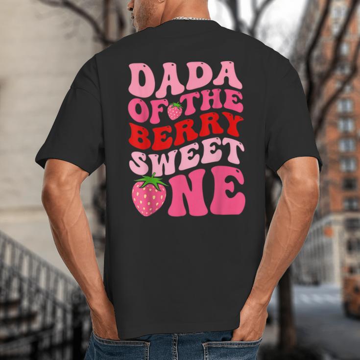 Dada Of The Berry Sweet One Strawberry First Birthday Big And Tall Men's T-Shirt Back Print Dada Of The Berry Sweet One Strawberry First Birthday Big And Tall Men's T-Shirt Back Print
