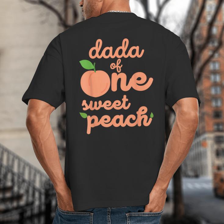 Dada Dad First Birthday One Sweet Peach Bday Family Matching Big And Tall Men's T-Shirt Back Print