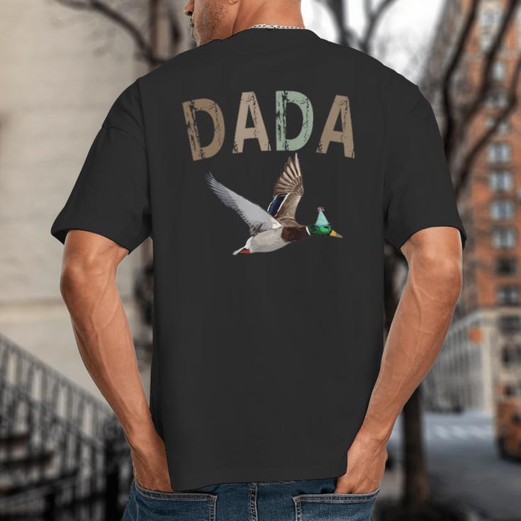 Dada Duck Hunting One Lucky Duck 1st Birthday Family Party Big And Tall Men's T-Shirt Back Print