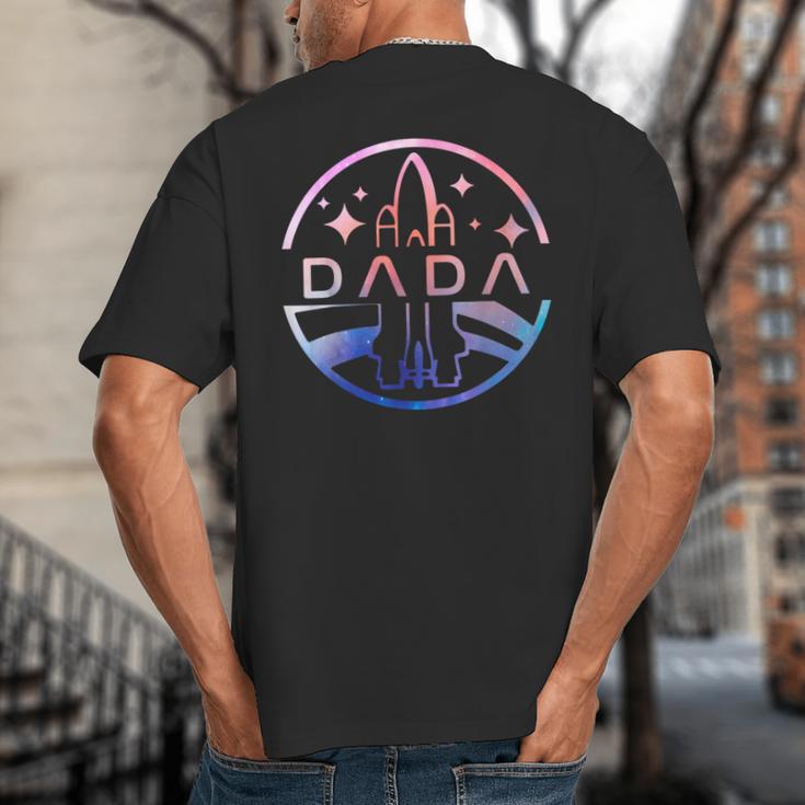 Dada Space Astronaut Rocket Birthday Party Big And Tall Men's T-Shirt Back Print