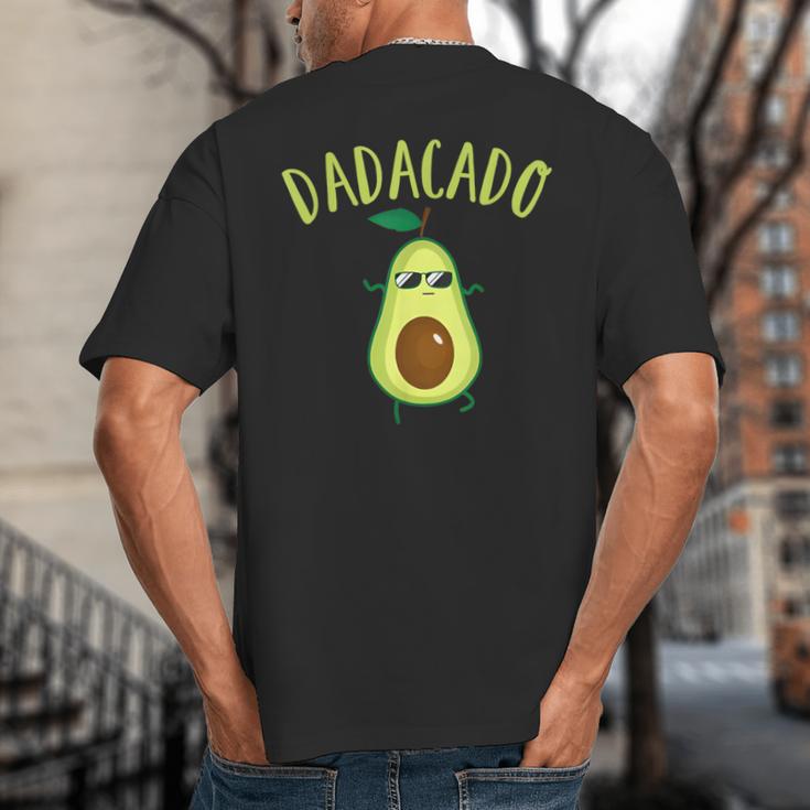 Dadacado Cute Daddy Avocado Pregnant Dad Father Day Big And Tall Men's T-Shirt Back Print