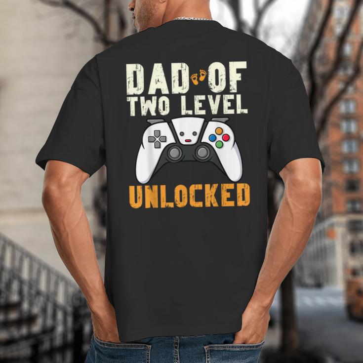 Daddy Again Leveled Up To Dad Of 2 Gamer Dad Level Unlocked Big And Tall Men's T-Shirt Back Print Daddy Again Leveled Up To Dad Of 2 Gamer Dad Level Unlocked Big And Tall Men's T-Shirt Back Print