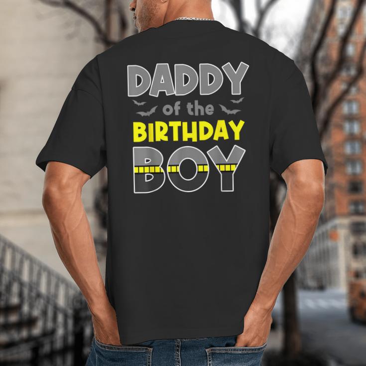 Daddy Of The Birthday Boy Bat Family Party Theme Boys Big And Tall Men's T-Shirt Back Print Daddy Of The Birthday Boy Bat Family Party Theme Boys Big And Tall Men's T-Shirt Back Print