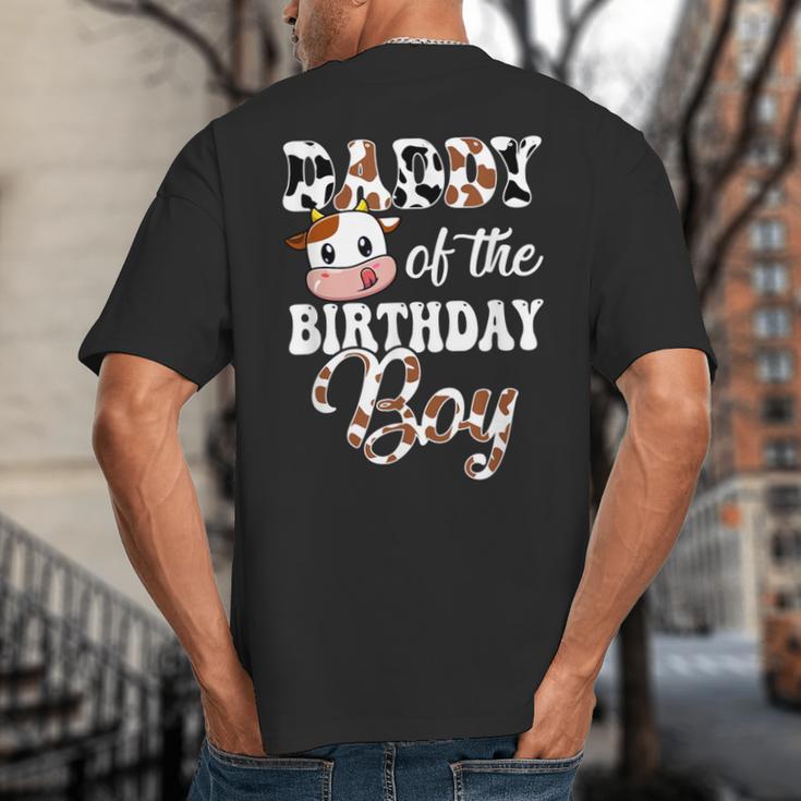 Daddy Of The Birthday Boy Cow Farm 1St Birthday Boy Big And Tall Men's T-Shirt Back Print