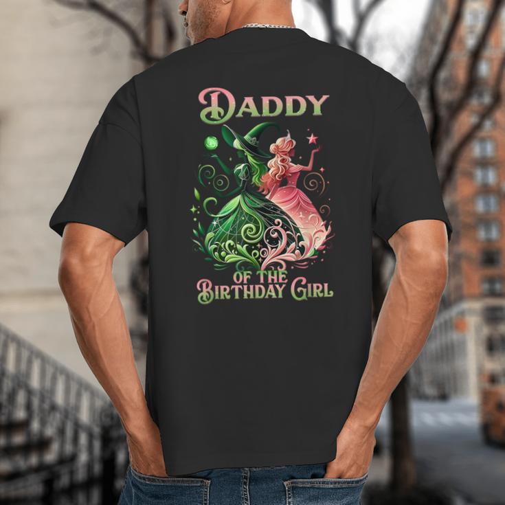 Daddy Of The Birthday Girl Pink And Green Family Matching Big And Tall Men's T-Shirt Back Print