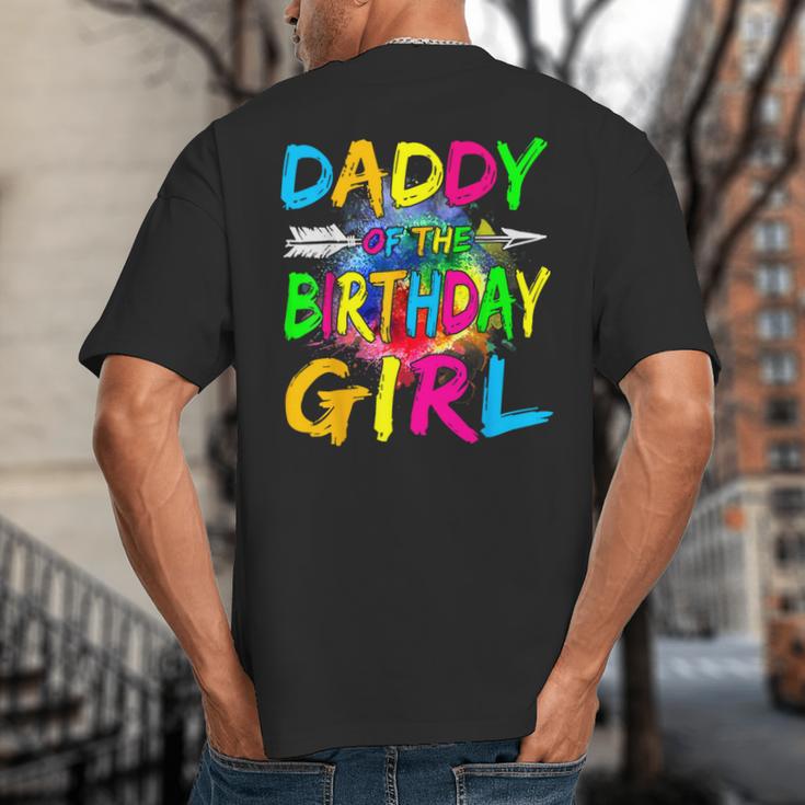 Daddy Of The Birthday Girl Retro 80's Party Big And Tall Men's T-Shirt Back Print