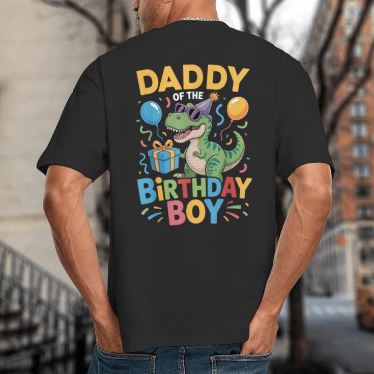 Daddy Of The Birthday Party Outfit Dinosaur Squad Dad Big And Tall Men's T-Shirt Back Print
