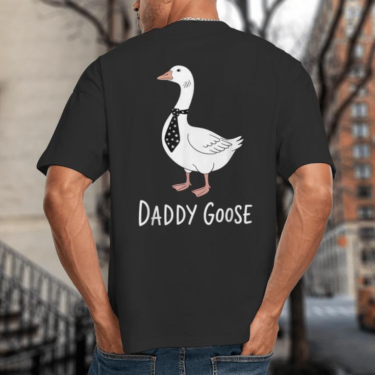 Daddy Goose Fun Father's Day Tee For Dad Big And Tall Men's T-Shirt Back Print