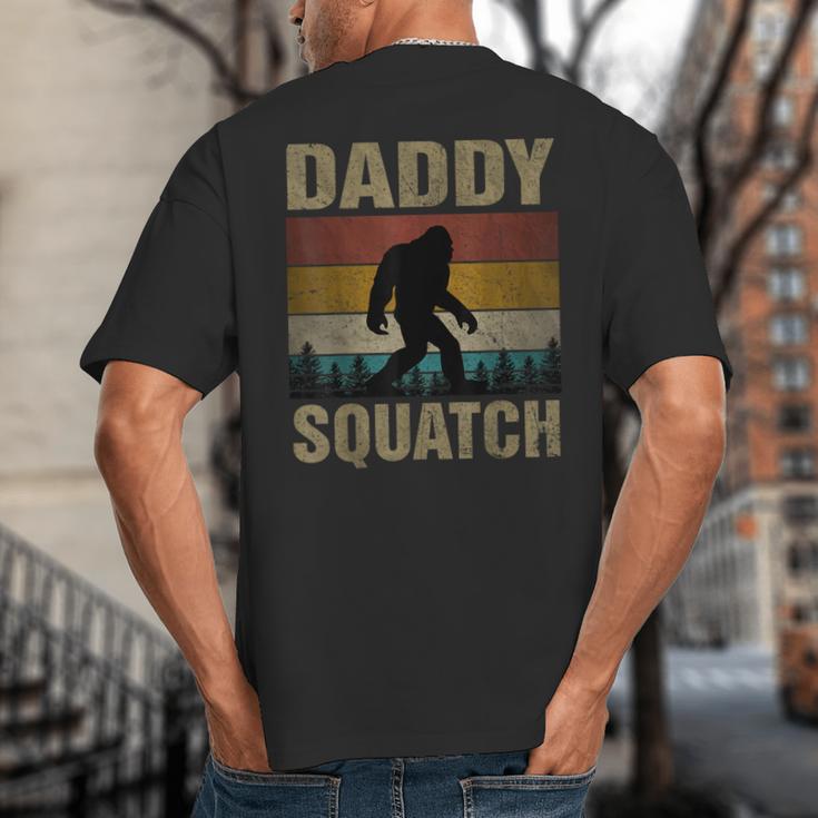 Daddy Squatch Bigfoot Dad Sasquatch Yeti Family Matching Big And Tall Men's T-Shirt Back Print