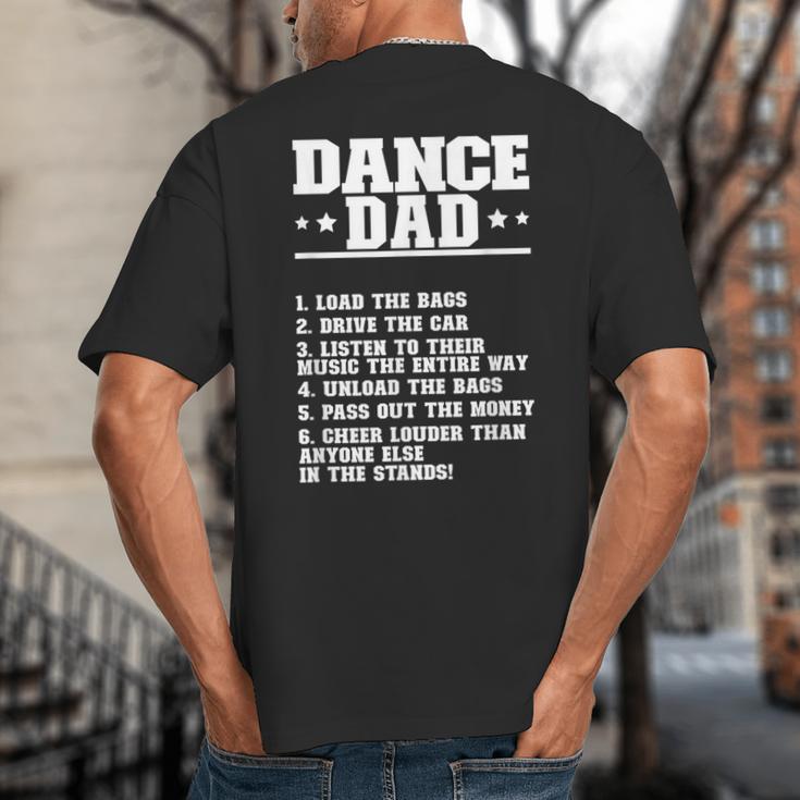 Dancer Dad Dancing Father Of A Dancer Dad Big And Tall Men's T-Shirt Back Print